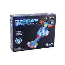 Картинка Светящийся конструктор Crystaland "Гонка" 6 в 1, 93 детали от магазина gnom.land