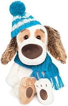 Картинка Мягкая игрушка BUDI BASA Бартоломей BABY в шапочке и шарфе, 20 см от магазина gnom.land