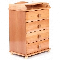 Картинка Лель Комод узкий с пеленальным столиком БИ 888, натуральный бук от магазина gnom.land