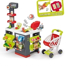 Картинка Smoby Супермаркет с тележкой, 42 аксессуара от магазина gnom.land