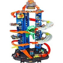 Картинка Hot Wheels Набор игровой Сити "Невообразимый гараж с тиранозавром" от магазина gnom.land