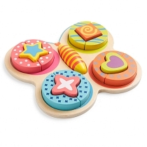 Картинка ANDREU Toys Пазл-вкладыш "Бабочка" от магазина gnom.land