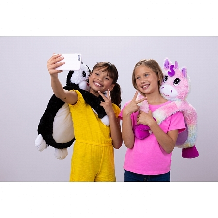 Картинка Little Big Hugs Мягконабивная игрушка-обнимашка антистресс "Котик", 33 х 60 см магазин gnom.land