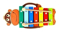 Картинка Aalatoys Ксилофон Обезьяна 7 нот, окрашенный КС0703 от магазина gnom.land