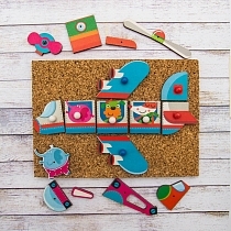 Картинка WoodlandToys Конструктор "Веселые гвоздики" Полетели от магазина gnom.land