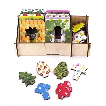 Картинка WoodlandToys Развивающая игра "Доски Сегена" Деревья, 18 шт. от магазина gnom.land