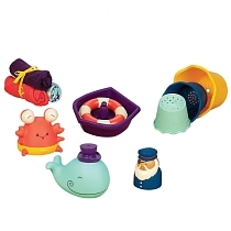 Картинка B.Toys Набор игрушек для ванной "Давай плескаться" от магазина gnom.land