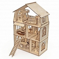 Картинка Happykon Кукольный домик с мебелью Premium от магазина gnom.land