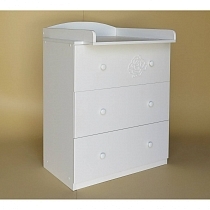 Картинка Островок уюта Комод детский Розали, съемный пеленальный стол, белый от магазина gnom.land