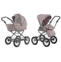 Картинка Коляска Inglesina Sofia System Duo 2 в 1 на шасси Ergo Bike, Alpaca Beige от магазина gnom.land