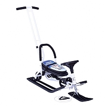 Картинка Барс Снегокат 111 Mobile Sweet Winter, с Т-образным толкателем и колесной базой, белый от магазина gnom.land