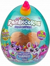 Картинка ZURU Игрушка плюш-сюрприз RainBocoRns в яйце 2B, Желто-розовый рог, бронзовое сердце от магазина gnom.land