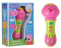 Картинка Peppa Pig "Свинка Пеппа - Музыкальный микрофон с проектором", розовый от магазина gnom.land