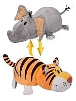 Картинка Мягкая игрушка 1Toy «Вывернушка. Слон-Тигр» 35 см от магазина gnom.land