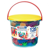 Картинка Bristle Blocks Конструктор игольчатый Путешествие в джунглях 128 деталей в ведерке от магазина gnom.land