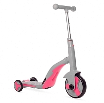 Картинка Black Aqua Самокат-беговел FL-868, 3 в 1, серо-розовый от магазина gnom.land