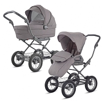 Картинка Коляска Inglesina Sofia System Duo 2 в 1 на шасси Ergo Bike, Sideral Grey от магазина gnom.land