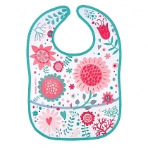 Картинка Нагрудник водонепроницаемый с карманом Canpol Wild Nature, 9/234, розовый от магазина gnom.land