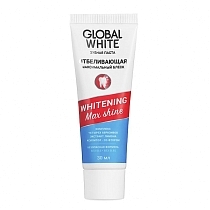 Картинка Global White Зубная паста отбеливающая Whitening Max Shine, 30 мл от магазина gnom.land