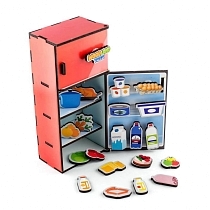 Картинка WoodlandToys Сортер Холодильник, цвет красный от магазина gnom.land