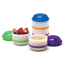 Картинка Dr.Brown's Snack-A-Pillar Набор из 4-х чашек-контейнеров, с крышками от магазина gnom.land