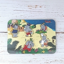 Картинка WoodLandToys Деревянный вкладыш "Пираты-бегемоты на острове" от магазина gnom.land
