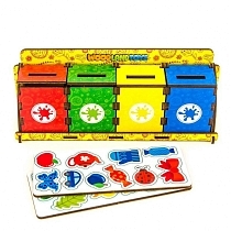 Картинка WoodlandToys Обучающий комодик "Убираем комнату" от магазина gnom.land