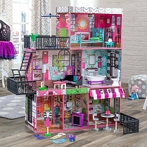 Картинка KidKraft Кукольный дом "Бруклинский Лофт" с мебелью от магазина gnom.land