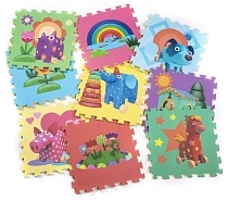 Картинка Деревяшки Коврик-пазл "Деревяшки" 9 сегментов от магазина gnom.land