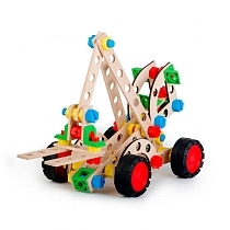 Картинка Alexander деревянный конструктор "Вилочный погрузчик 3x1 - Джуниор" от магазина gnom.land