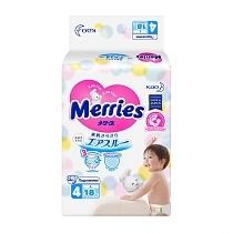 Картинка Merries Подгузники L (9-14 кг), 18 шт. от магазина gnom.land