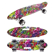 Картинка Navigator Скейтборд принт "Хип-хоп", колёса со светом от магазина gnom.land