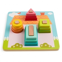 Картинка ANDREU Toys Пазл-вкладыш "Гео Хаус" от магазина gnom.land