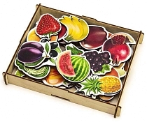 Картинка WoodlandToys Обучающий набор "Овощи, фрукты, ягоды" 111401 от магазина gnom.land