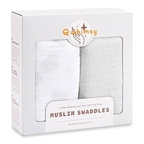 Картинка Qwhimsy Набор муслиновых пеленок "Монохромная", 2 штуки, QSB001 от магазина gnom.land