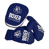 Картинка ЛИДЕР Боксерский набор №7 (лапа и перчатки), ткань от магазина gnom.land