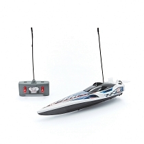 Картинка Maisto Катер на радиоуправлении RC Hydro Blaster Speed Boat, бело-синий от магазина gnom.land