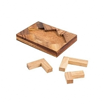 Картинка Delfbrick Головоломка деревянная "3 уголка", 3 элемента от магазина gnom.land