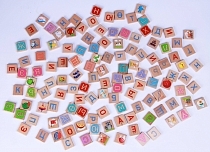 Картинка МДИ "Веселая азбука - русский алфавит с картинками | Д436" - деревянный набор азбуки | 126шт от магазина gnom.land