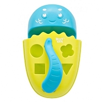 Картинка Roxy-kids Органайзер-сортер Dino с полкой для игрушек и банных принадлежностей, зеленый от магазина gnom.land