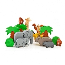 Картинка ТОМИК Деревянный конструктор "Африка", 35 деталей от магазина gnom.land