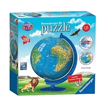 Картинка Ravensburger 3D-пазл "Глобус. Детский мир", 180 элементов от магазина gnom.land