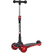 Картинка Novatrack Самокат-кикборд RainBow Basic Black, красный от магазина gnom.land
