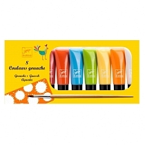 Картинка DJECO Набор гуаши в тубах, 8 классических цветов от магазина gnom.land