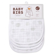 Картинка Qwhimsy Набор муслиновых нагрудников "Монохромная", 4 штуки, QBB001 от магазина gnom.land