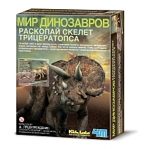 Картинка Набор 4M Раскопай скелет. Трицератопс от магазина gnom.land