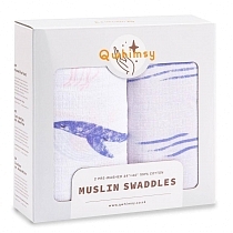 Картинка Qwhimsy Набор муслиновых пеленок "Океан", 2 штуки, QSB008 от магазина gnom.land