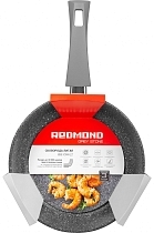 Картинка REDMOND Сковорода литая Gray stone 22 см с ручкой soft-touch, RFP-A2204 от магазина gnom.land
