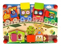 Картинка Aalatoys Бизиборд "Вагончики", ББ103 от магазина gnom.land