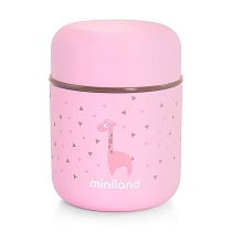 Картинка Miniland Термос для еды и жидкостей "Silky Thermos Mini", 280 мл, розовый от магазина gnom.land